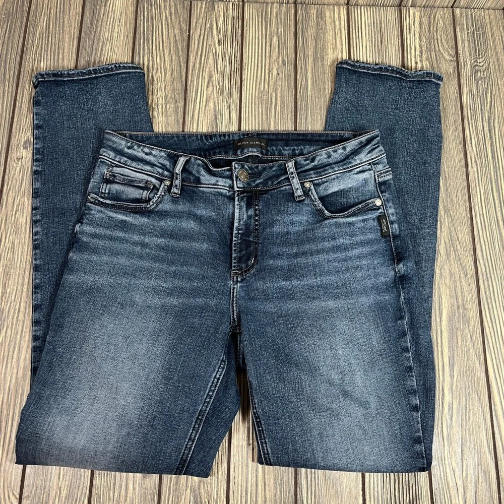 Silver Elyse Straight Women Jeans Stretch Jegging Relaxation Comfort Casual 29